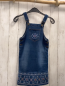 Preview: Desigual Latzkleid Gr. 134  blau Jeans Pailetten Stickerei