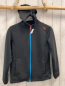 Preview: CMP Sweatjacke  Gr. 152  grau Rippen Kapuze hellblauer Reißverschluss orange Schrift 