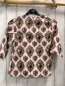 Preview: Dolce & Gabbana  Bluse  Gr. 128  weiß Ornamentdruck mit herze + pink/rosa  Umrandung 