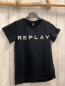 Preview: Replay  T-Shirt  Gr. 140  schwarz hellgraue Glitzerschrift 