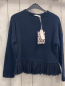 Preview: neu Elsy Girl  Pullover  Gr. 146/152  blau Fransensaum NP 89,90 € 