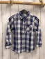 Preview: Vertbaudet  Hemd  Gr. 116  weiß blau grau kariert 