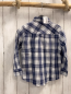 Preview: Vertbaudet  Hemd  Gr. 116  weiß blau grau kariert 