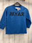Preview: Myar  Langarmshirt  Gr. 110  hellblau schwarze Schrift 
