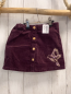 Preview: H&M  Rock Gr. 110  aubergine Feinkord Vgel mit kleinen Pailetten 