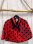 Preview:  Karnevalkosüm  Gr. 74/98  rot schwarzer Umhang Marienkäfer 2,4