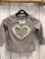 Preview:   Langarmshirt  Gr. 86  grau weiße Punkte weiße Blumen