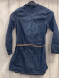 Preview: Okaidi  Kleid  Gr. 116  blau Jeans mit  braunem geflochtenen Gürtel 