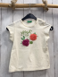 Preview: Benetton  T-Shirt  Gr. 110  creme Rosettenfrüchte Glitzerschrift 