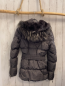 Preview: Hallhuber  Winterjacke  Gr. 34  grau mit Gürtel Kapuze mit Fellbund 