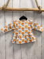 Preview: Next  Langarmshirt  Gr. 62  wei orange Sonnenblumen mit hellblauen Blättern 