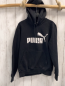 Preview: Puma  Pullover  Gr. 164/170  schwarz Kapuze weiße Schrift + weißer Puma Bauchtasche 