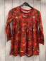 Preview: Next  Kleid  Gr. 116  rot Tannen Vögel Blätter 