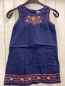 Preview: If It were Me  Kleid  Gr. 128  blau gestickte Bumen bunte Nähte 