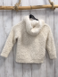 Preview:   Strickjacke  Gr. 116  weiß Kapuze flusig 