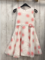 Preview: Happy Girls  Kleid  Gr. 122  weiß bunte Blumen Gürtelband mit Rosette 