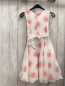Preview: Happy Girls  Kleid  Gr. 122  weiß bunte Blumen Gürtelband mit Rosette 
