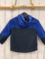 Preview:  Regenjacke Gr. 104  dunkelblau hellblau roter Reißverschluss