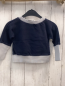 Preview:   Pullover  Gr. 68  blau grauer Bund blau grau melierte Brusttasche 