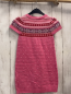 Preview: H&M  Kleid  Gr. 122  rosa Strick + rosa rot aubergine weißes Muster Strick 