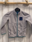 Preview:   Fleecejacke  Gr. 98  grau mint Bund + Reißverschluss 