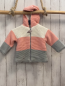 Preview:   Strickjacke   Gr. 80  rosa weiß mint Streifen Rippen Kapuze 