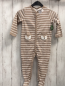 Preview: neu  Schlafanzug  Gr. 92  beige weiße Streifen Taschen mit Tierköpfen 