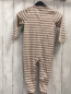 Preview: neu  Schlafanzug  Gr. 92  beige weiße Streifen Taschen mit Tierköpfen 