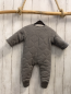 Preview: Zara  Overall Gr. 68  grau Rippen natur Teddyfutter 
