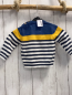 Preview:  Pullover Gr. 74  weiß blaue Streifen ocker roter Dino