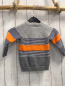 Preview:  Pullover Gr. 74  grau orange Streifen Strick