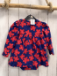 Preview: fred´s World Kleid Gr. 74  blau rote Blumen