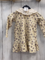 Preview: Zara  Kleid  Gr. 86  beige Blumen weißer Kragen mit Lochstickerei 