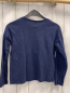 Preview: Benetton  Langarmshirt  Gr. 128  blau Schrift mit Rosetten + Glitzer 