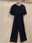 Preview: Zara  Jumpsuit  Gr. 152  schwarz Samt silber Steine + Pailetten