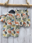 Preview: 2tlg  T-Shirt + Shorts  Gr. 92  beige Rippen bunte Dinos 