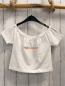 Preview: Calvin Klein Jeans  T-Shirt  Gr. 152  weiß orange Schrift bauchfrei 