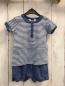 Preview: Joha Playsuit Gr. 68  blau hellblau gestreift