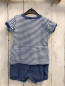 Preview: Joha Playsuit Gr. 68  blau hellblau gestreift