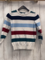 Preview:   Pullover  Gr. 134  hellgrau bunte Streifen Strick 