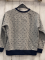 Preview: Okaidi  Pullover  Gr. 152  hellgrau blauer Druck + Bund 