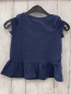Preview: neu Disney  T-Shirt  Gr. 98  blau bunte Bruststreifen Minnie Mouse mit silber Glitzer Rüschensaum 