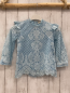 Preview: River Island  Bluse  Gr. 104  hellblau zweilagig hellblau weiße Blumenstickerei 
