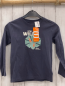 Preview: neu Staccato  Langarmshirt  Gr. 116  grau Dino weiße Schrift 
