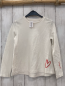 Preview: Desigual  Langarmshirt  Gr. 128  weiß hellrote Glitzerherzen 
