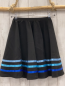 Preview:   Rock Gr. 152  schwarz  + hellblau türkis blaue Streifen 