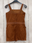 Preview: Janie et jack  Playsuit  Gr. 122  braun weiße Nähte aufgesetzte Taschen goldene Knöpfe 