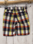 Preview: S´Oliver  Shorts  Gr. 116  blau hellrot gelb grau weiß kariert Bund verstellbar 