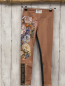Preview: Molo  Sportleggings  Gr. 122  ocker oliv bunte Blumen Schrift 