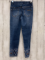 Preview: Desigual  Jeggings  Gr. 122/128  blau Jeans am Saum Stickerei + blaue Steine orange Nähte 
